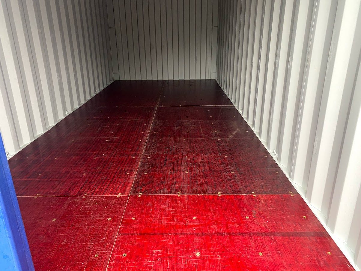 immaculate interior of a 20 foot shipping container