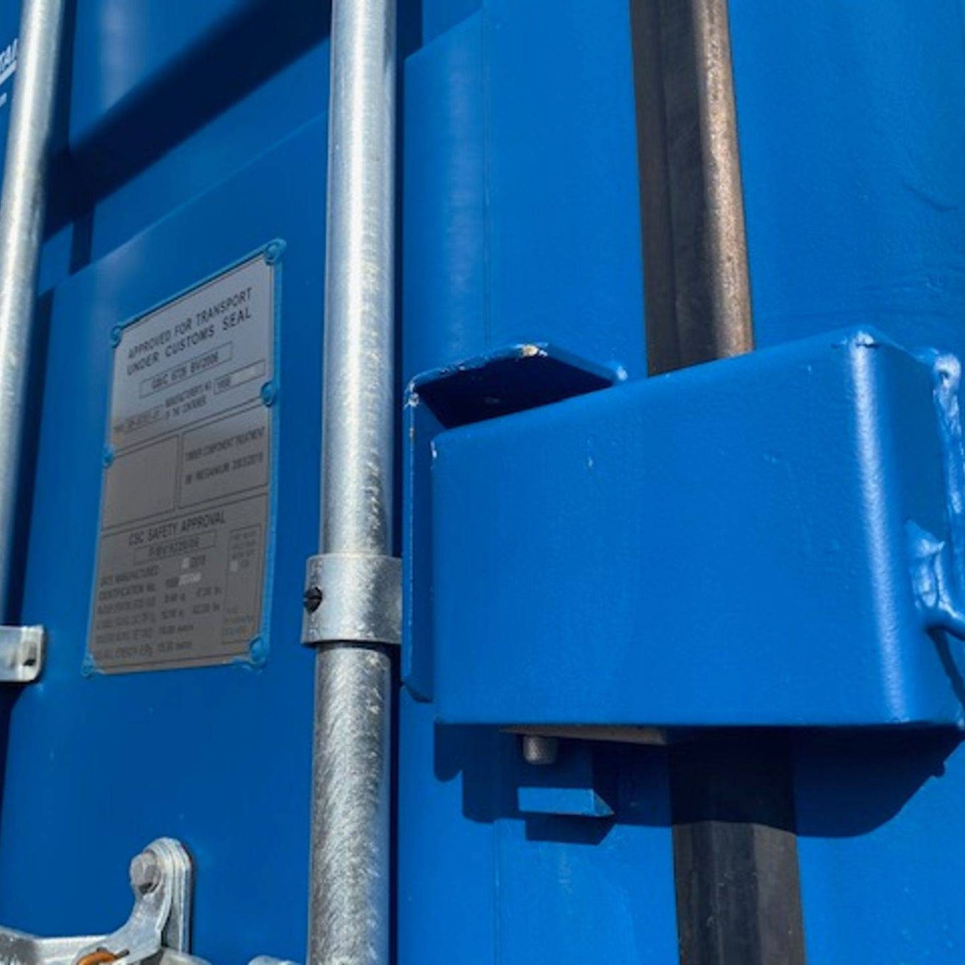 close up of a shipping container