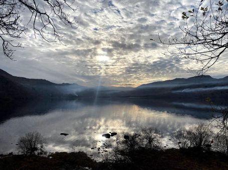 lake view at dusk