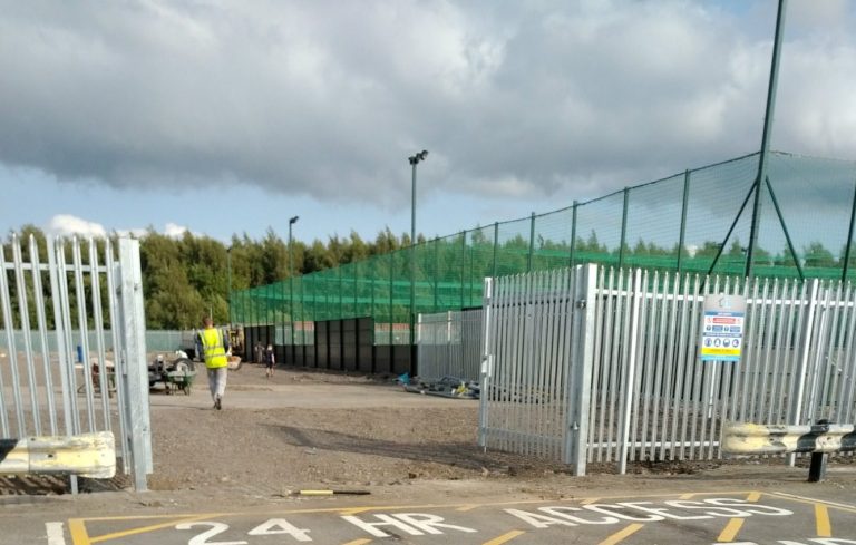 A gated compound for hire at Rome Street Depot