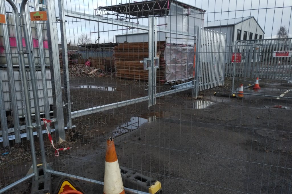 gates being installed at rome street depot