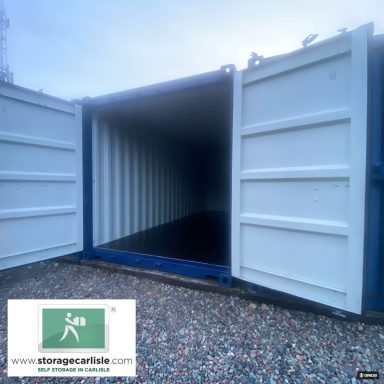 an open storage container unit