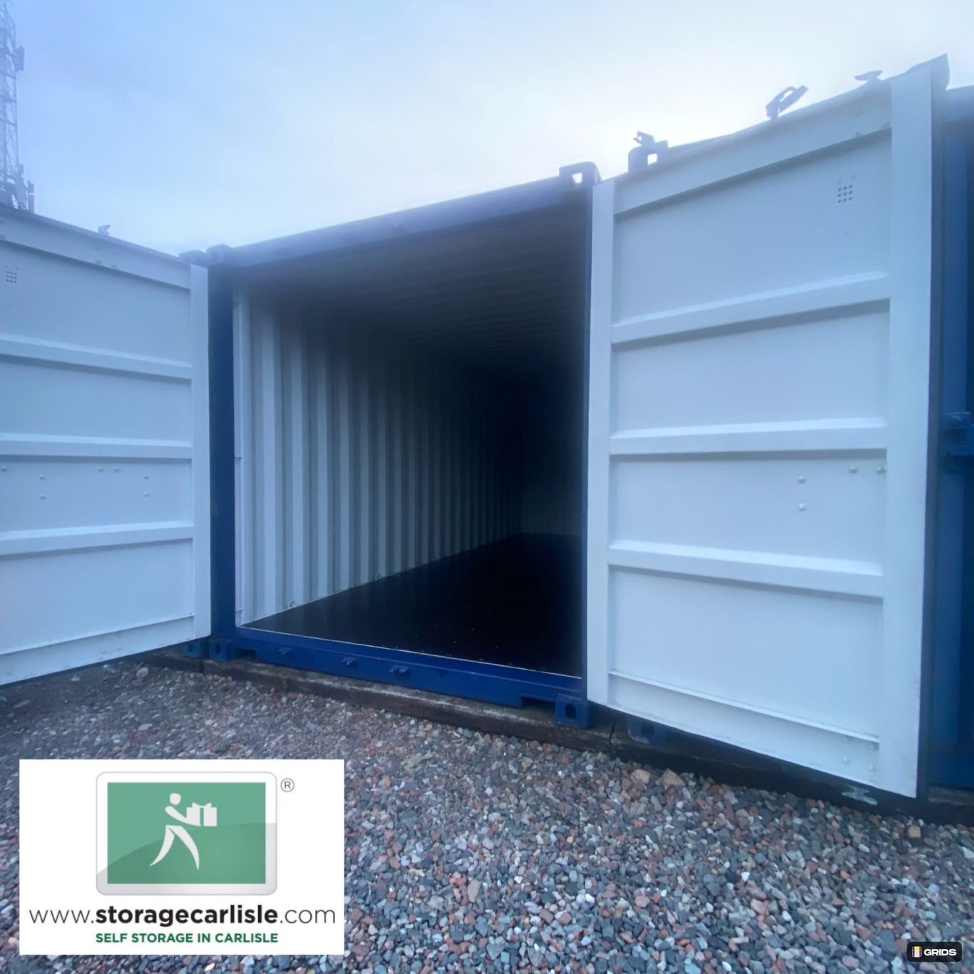 an open shipping container showing the inside