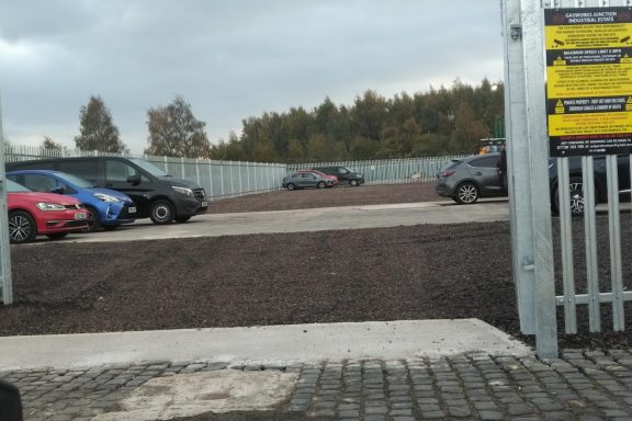 cars stored on a yard