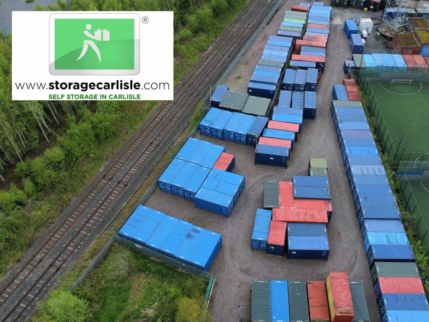 ariel view of Storage Carlisle