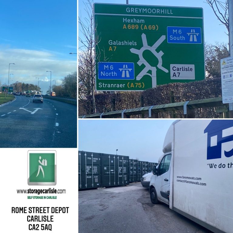 sign posts leading to Storage Carlisle