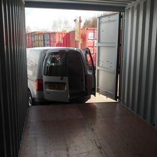 van at shipping container