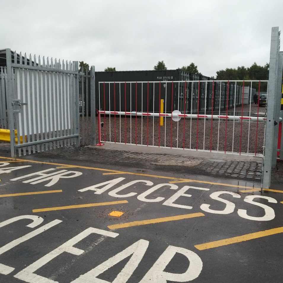 automatic barrier entry system at storage carlisle