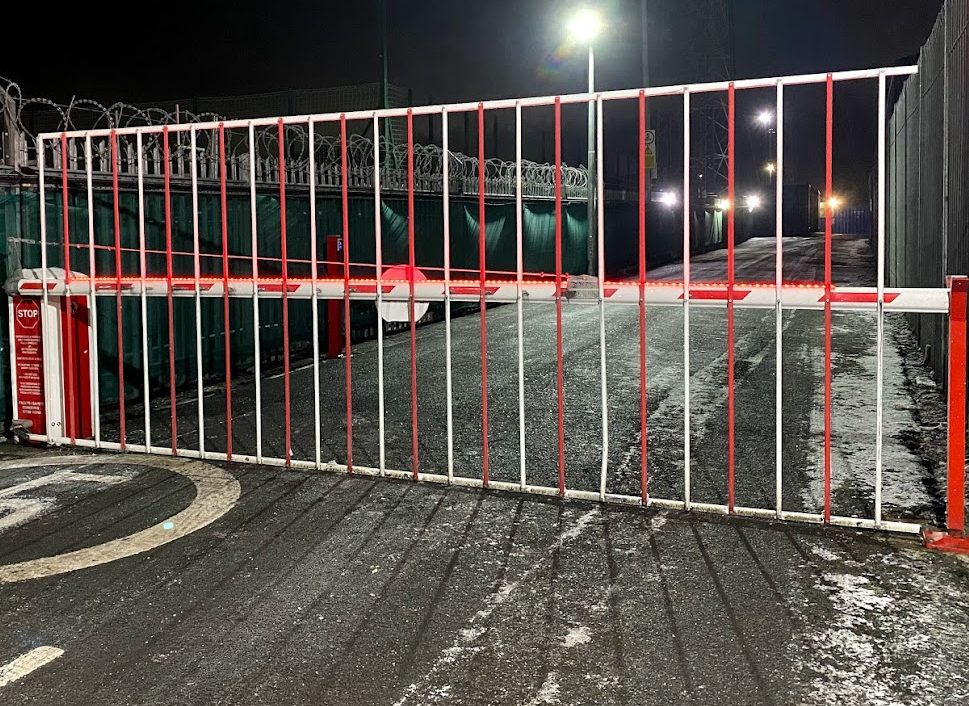 automatic barrier entry at night time