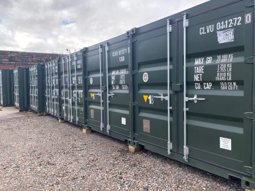 row of storage units