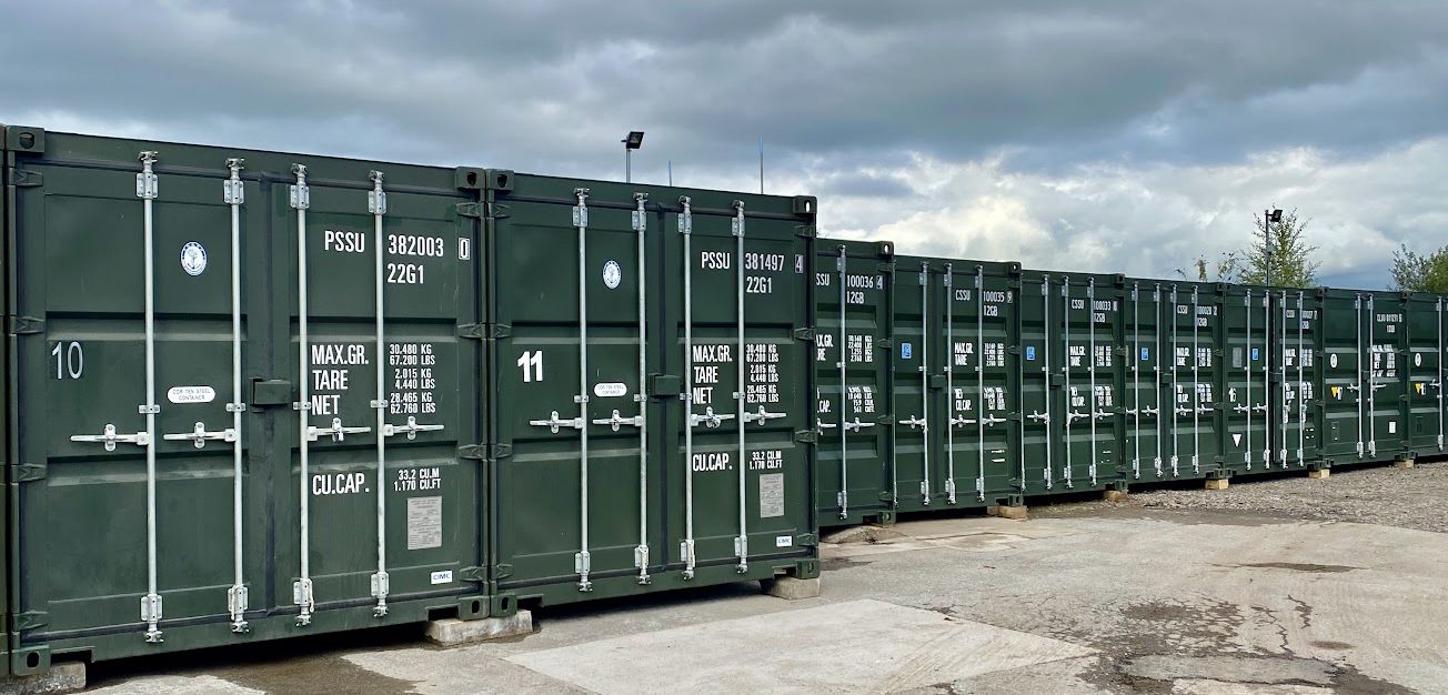 row of storage containers for insurance