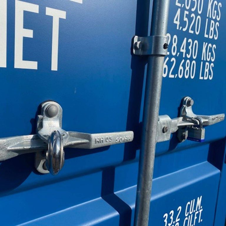padlocks on a shipping container