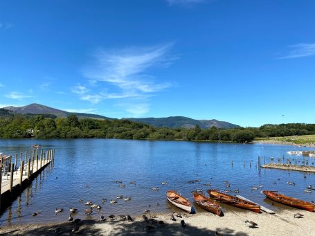 keswick lakeside with boats