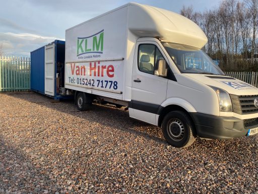 van unloading contents into storage