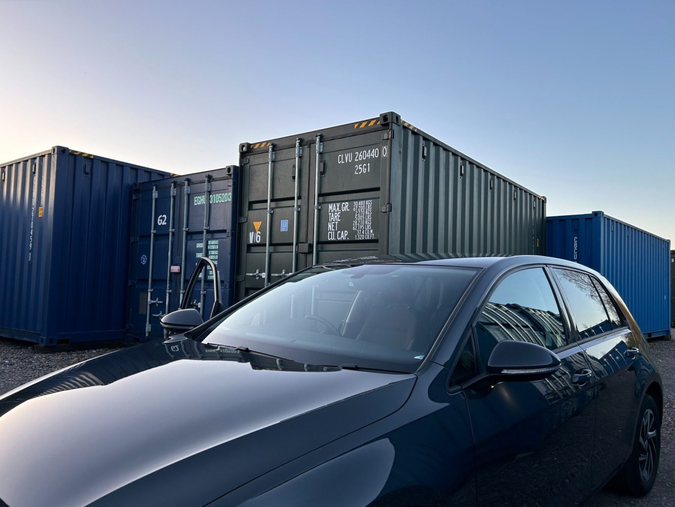 car at a storage facility