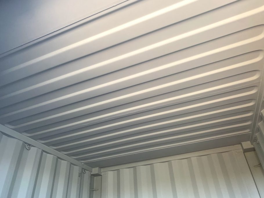 interior of a clean shipping container storage unit
