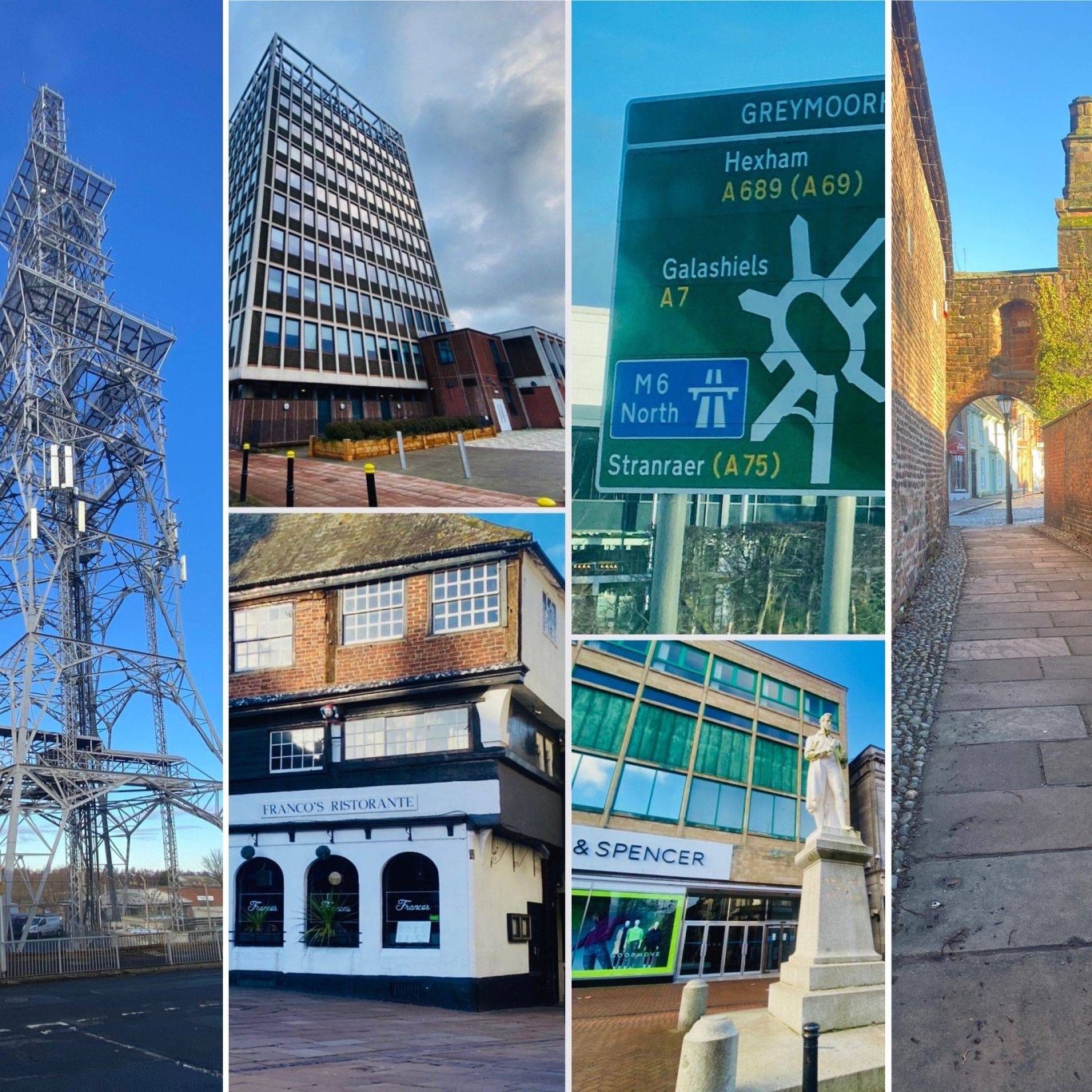Carlisle city centre landmarks
