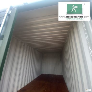 interior of shipping container
