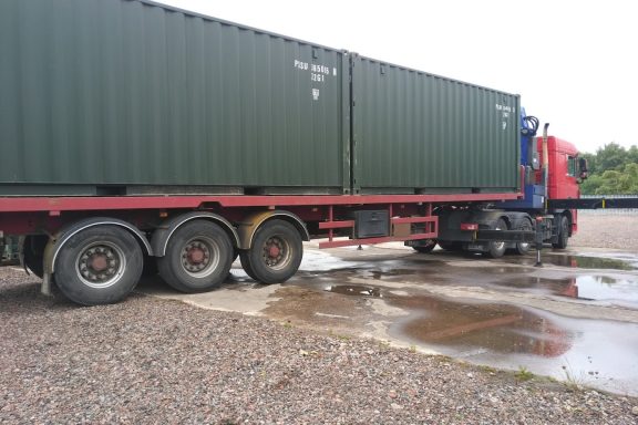 HGV on storage depot carlisle