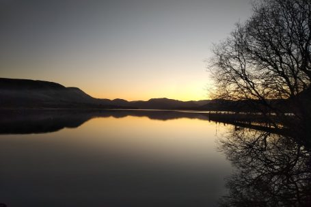 night time cumbrian mountain scene