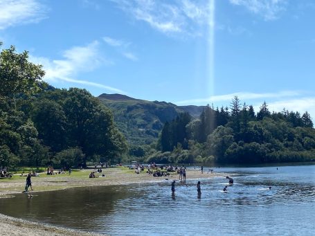 lakeview with people at keswick cumbria