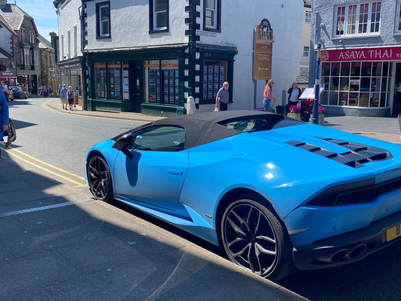 Lamborghini parked at Keswick, Cumbria
