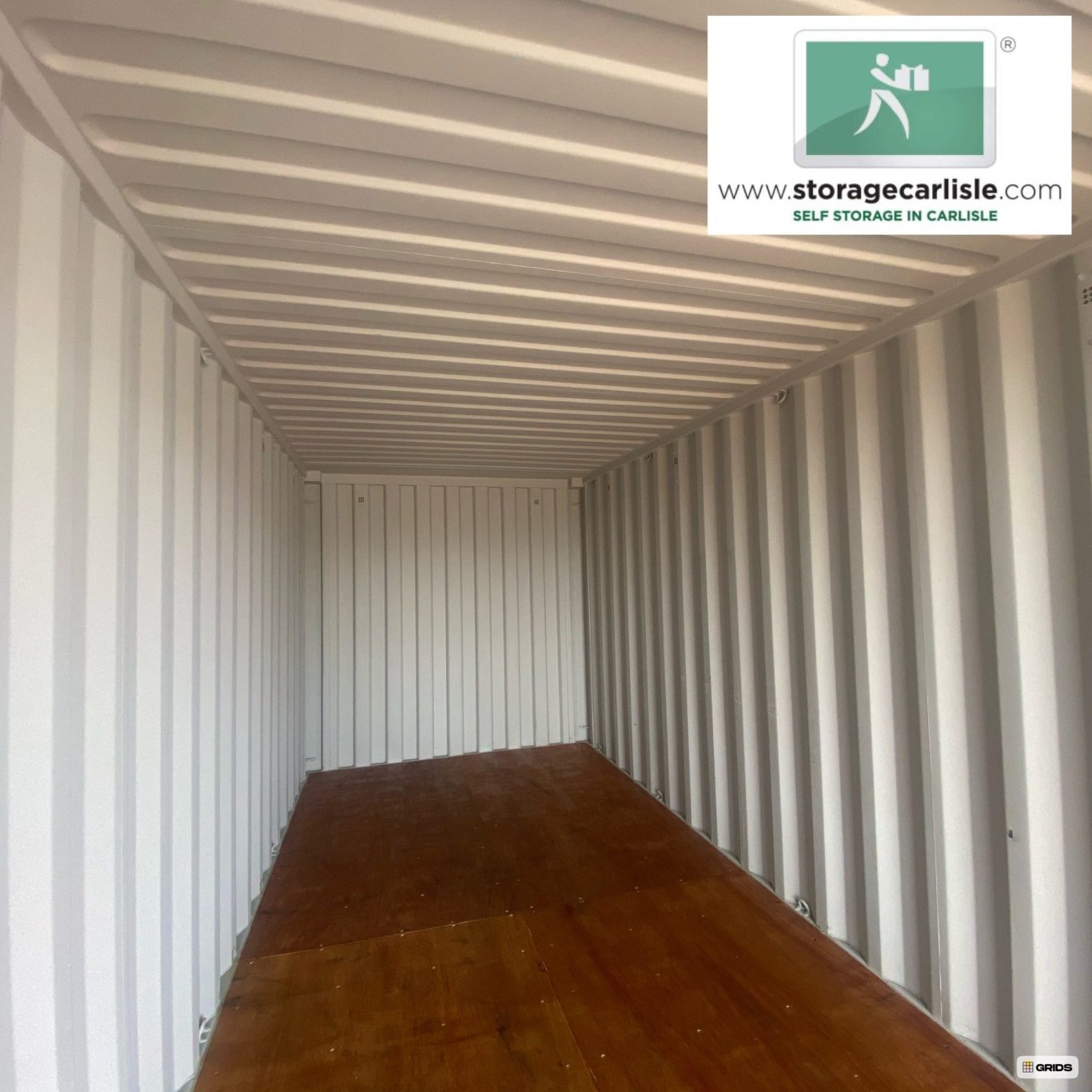 an immaculate excellent quality shipping container unit for self storage