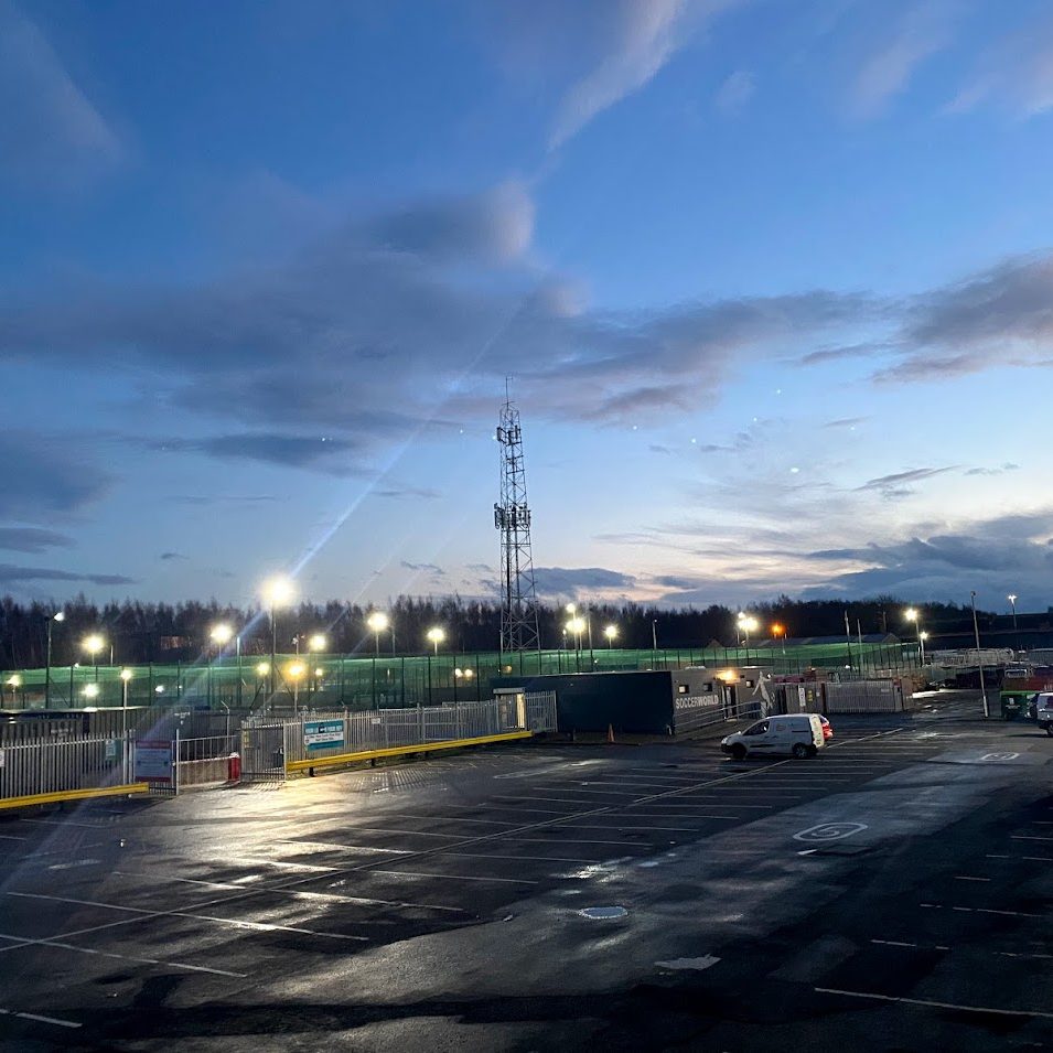 Rome Street depot at night