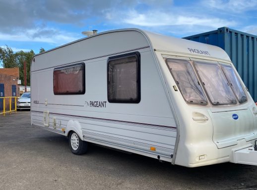 caravan in a storage yard