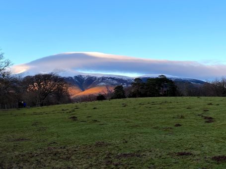 cumbrian field with hills