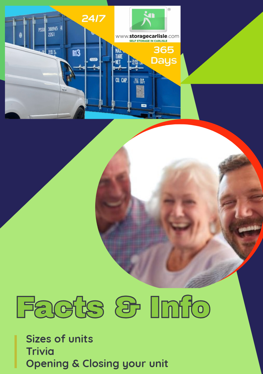 smiling man surrounded by family after storing their contents