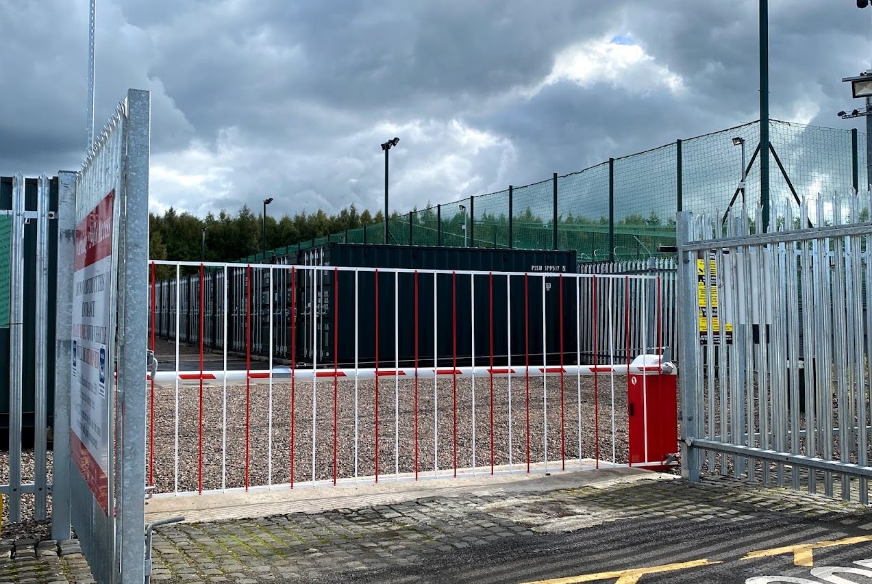 gates and barrier on a storage facility