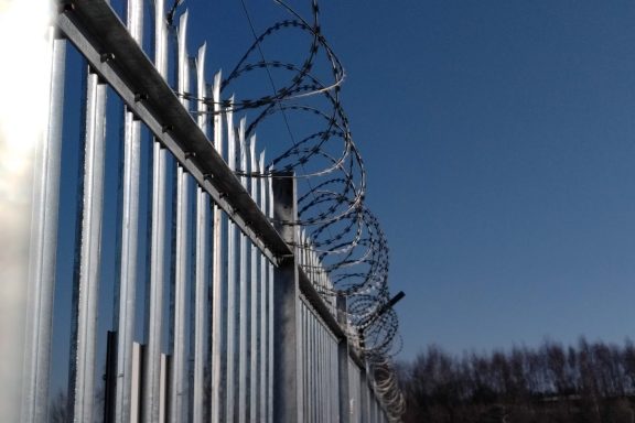 security fencing with razor wire