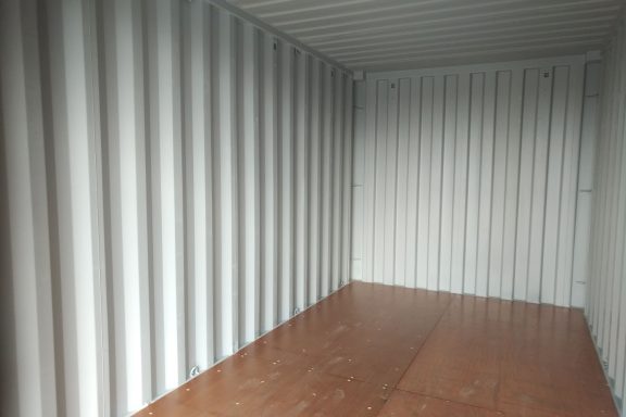 floor of a shipping container