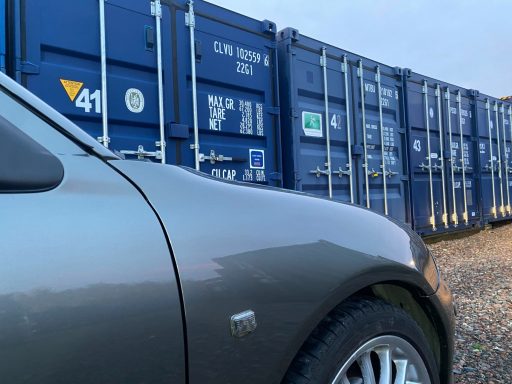 car at storage depot