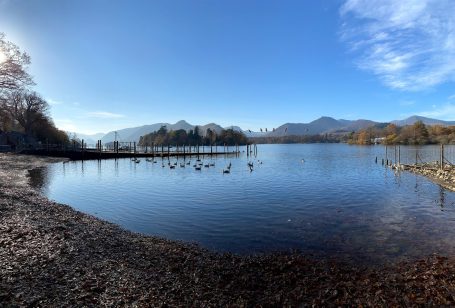 autumn lake scene