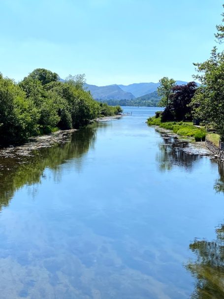 summer lake scene in cumbria