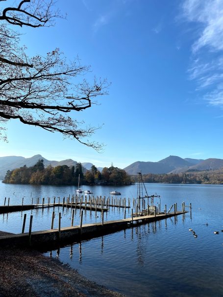 summer mountain and lake view lake district